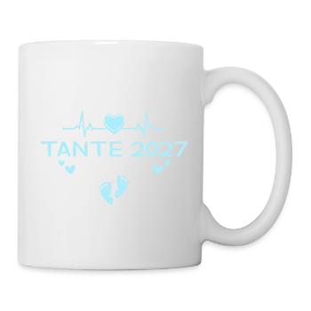 Tante 2027 Herz Schwangerschaft Verkündung - Tasse - Weiß - Rechts