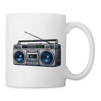 Retro Boombox Ghetto Blaster - Mug - white - Right