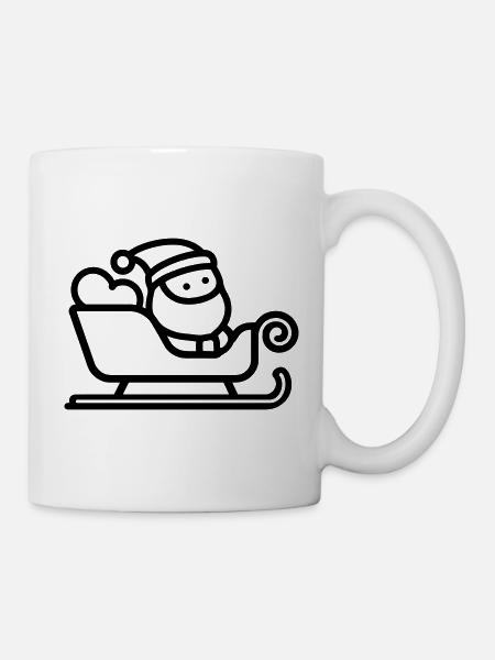 Santa's Schlitten - Tasse - Weiß