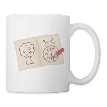 Tree and Ladybug Doodle Sketch - Mug - white - Right