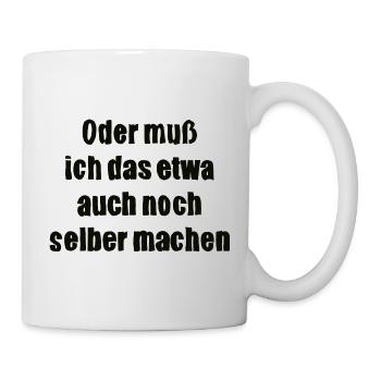 Ou dois-je le faire moi-même - Mug blanc - blanc - Droite