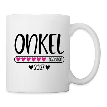 Onkel 2027 loading Herzchen Ladebalken - Tasse - Weiß - Rechts