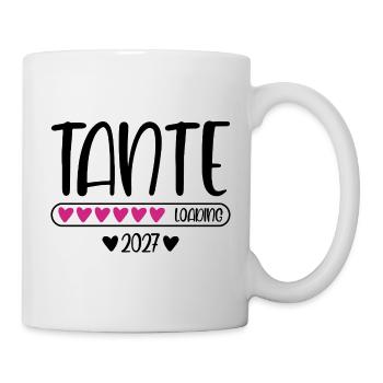 Tante 2027 loading Herzchen Ladebalken - Tasse - Weiß - Rechts