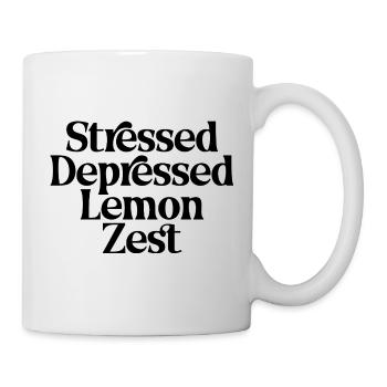 Citation drôle sur le zeste de citron stressé et déprimé - Mug blanc - blanc - Droite
