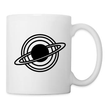 Saturn Planet Ringe Silhouette - Tasse - Weiß - Rechts