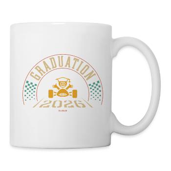 Remise des diplômes 2026 - L’école est terminée - Ligne d’arrivée - 4C - Mug blanc - blanc - Droite