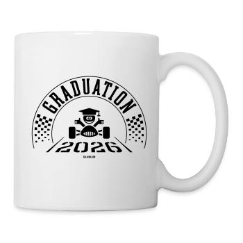 Remise des diplômes 2026 - L’école est terminée - Ligne d’arrivée - B - Mug blanc - blanc - Droite
