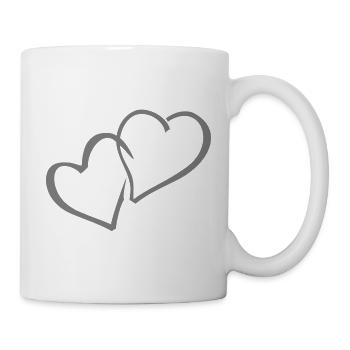 hearts Herz Herzen - Tasse - Weiß - Rechts