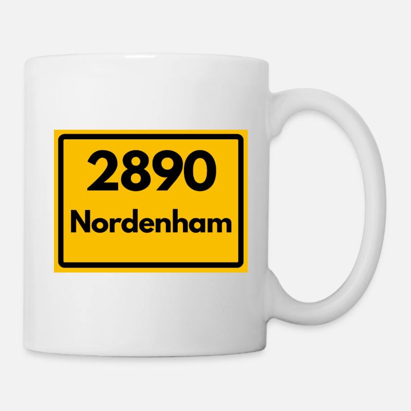 ANCIEN CODE POSTAL RÉTRO 2890 NORDENHAM – WESER - Mug blanc - blanc