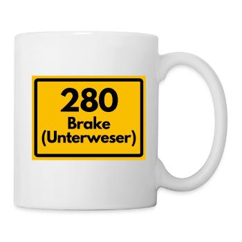 ANCIEN CODE POSTAL RÉTRO 2880 BRAKE UNTERWESER ! - Mug blanc - blanc - Droite