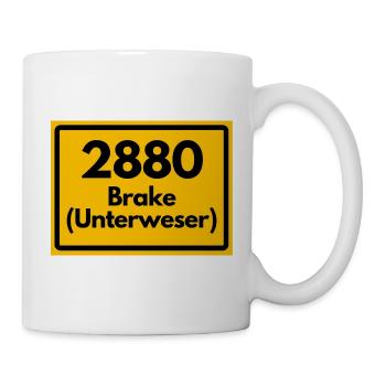 ANCIEN CODE POSTAL RÉTRO 2880 BRAKE UNTERWESER ! - Mug blanc - blanc - Droite