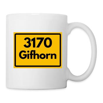ALTE POSTLEITZAHL PLZ RETRO 3170 GIFHORN – MÜHLEN - Tasse - Weiß - Rechts
