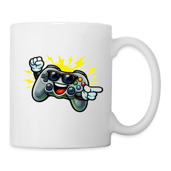 Retro Controller Spaß - Tasse - Weiß - Rechts
