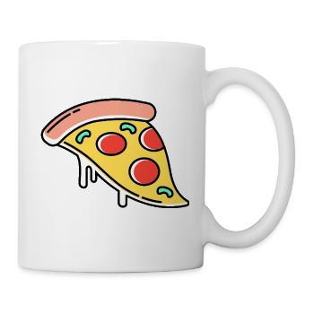 Pizza Icon - Tasse - Weiß - Rechts