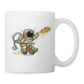 Astronautenbike Pizza Stunt - Tasse - Weiß - Rechts