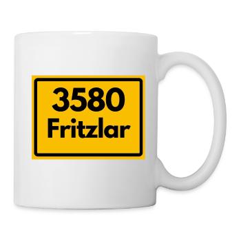 ALTE POSTLEITZAHL PLZ RETRO 3580 FRITZLAR DOMFACH - Tasse - Weiß - Rechts