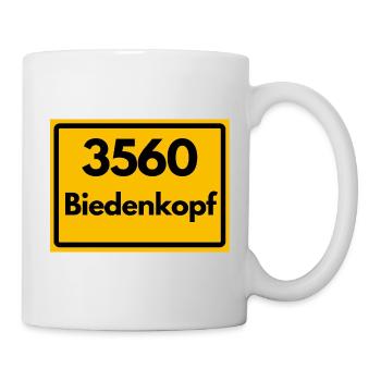 ALTE POSTLEITZAHL PLZ RETRO 3560 BIEDENKOPF  - Tasse - Weiß - Rechts
