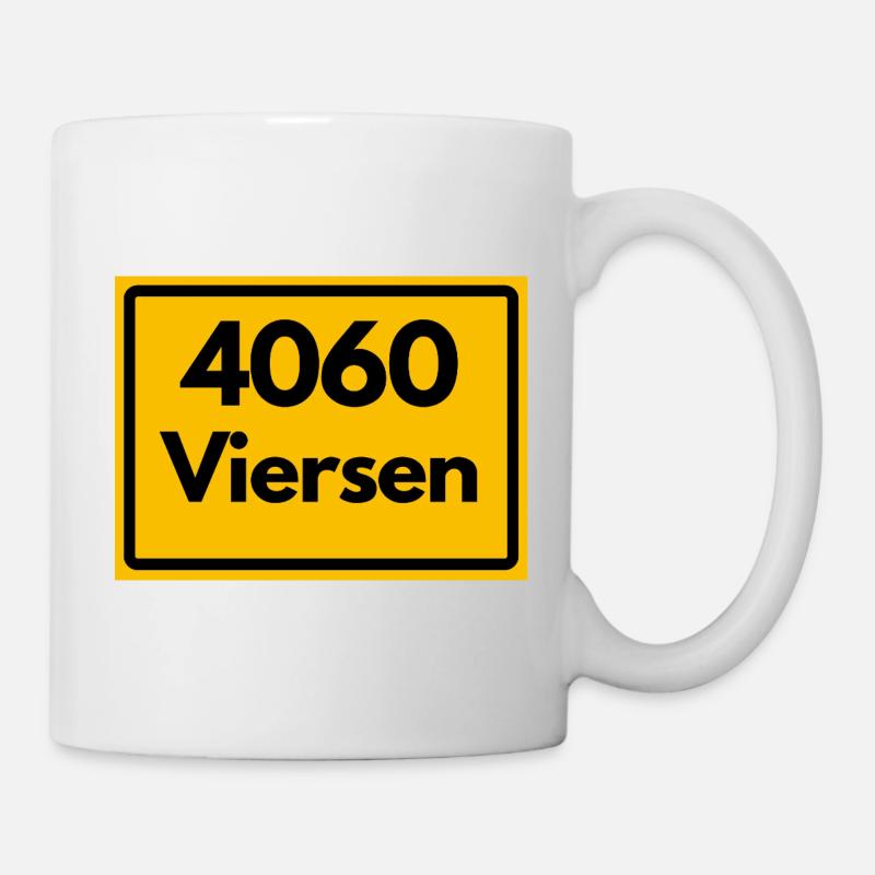 ANCIEN CODE POSTAL RETRO 4060 VIERSEN - Mug blanc - blanc