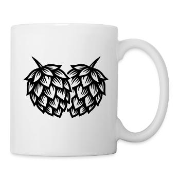 Bière Symbole du houblon - Mug blanc - blanc - Droite