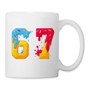 67 - Soixante Sept Numéro Sweet 67 Donut Meme Six 7 - Mug blanc - blanc - Droite