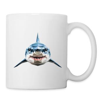Hai Haifisch Tigerhai Taucher Süße Haie Weißer Hai - Tasse - Weiß - Rechts