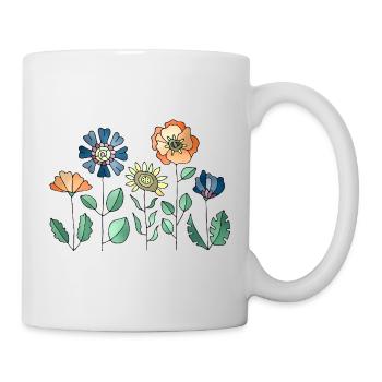 Fleur - Mug blanc - blanc - Droite