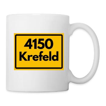 ALTE POSTLEITZAHL PLZ RETRO  4150 KREFELD - Tasse - Weiß - Rechts