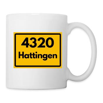 ALTE POSTLEITZAHL PLZ RETRO 4320 HATTINGEN – NRW - Tasse - Weiß - Rechts