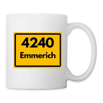 OLD POSTCODE POSTCODE RETRO 4240 EMMERICH – RHEIN - Mug - white - Right