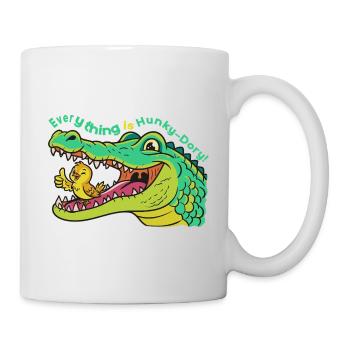 Crocodile et Oiseau : Tout est parfait ! - Mug blanc - blanc - Droite