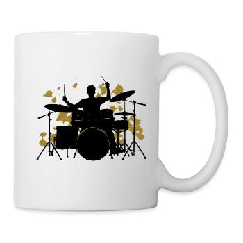 Drummer Schlagzeug Geschenk für Schlagzeuger - Tasse - Weiß - Rechts
