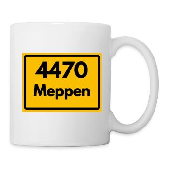 ALTE POSTLEITZAHL PLZ RETRO  4470 MEPPEN  - Tasse - Weiß - Rechts