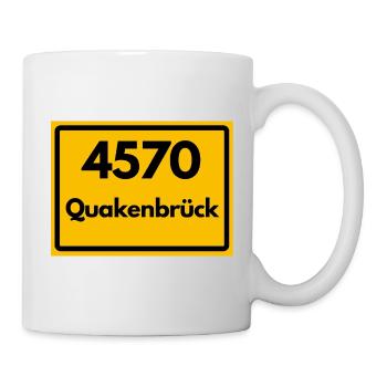 ALTE POSTLEITZAHL PLZ RETRO 4570 QUAKENBRÜCK  - Tasse - Weiß - Rechts