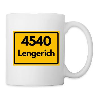 ALTE POSTLEITZAHL PLZ RETRO 4540 LENGERICH - Tasse - Weiß - Rechts