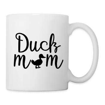 Duck Mom Shirt – lustiges Muttertagsgeschenk - Tasse - Weiß - Rechts