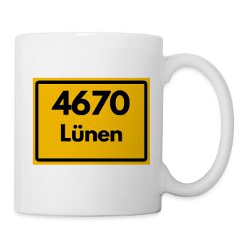 ALTE POSTLEITZAHL PLZ RETRO 4670 LÜNEN – NRW - Tasse - Weiß - Rechts
