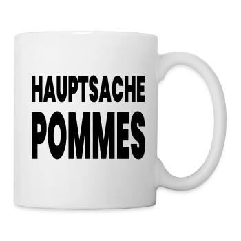 Pommes - Tasse - Weiß - Rechts
