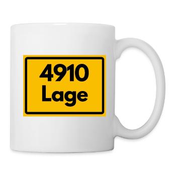 ALTE POSTLEITZAHL PLZ RETRO 4910 LAGE - Tasse - Weiß - Rechts