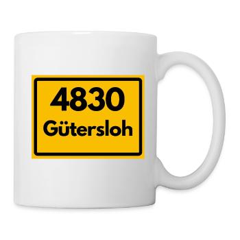 ALTE POSTLEITZAHL PLZ RETRO 4830 GÜTZERSLOH - Tasse - Weiß - Rechts