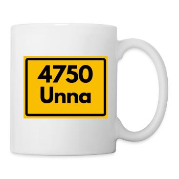 ALTE POSTLEITZAHL PLZ RETRO 4750 UNNA  - Tasse - Weiß - Rechts