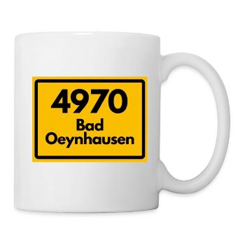 ALTE POSTLEITZAHL PLZ RETRO 4970 BAD OYENHAUSEN - Tasse - Weiß - Rechts
