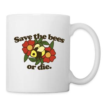 Save the Bees or Die - Mug - white - Right