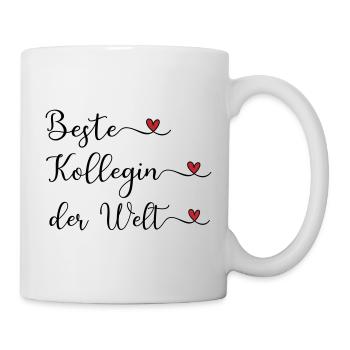Beste Kollegin der Welt - Tasse - Weiß - Rechts