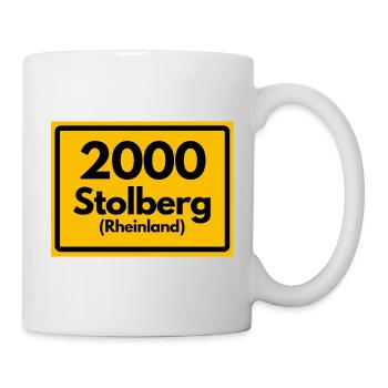 ALTE POSTLEITZAHL PLZ RETRO  2000 STOLBERG  - Tasse - Weiß - Rechts