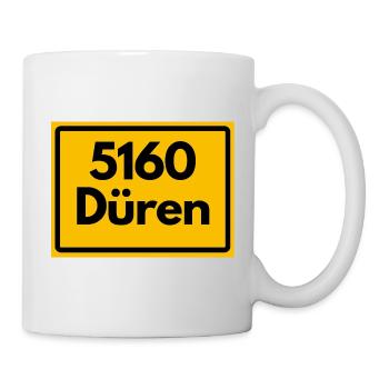ALTE POSTLEITZAHL PLZ RETRO 5160 DÜREN - Tasse - Weiß - Rechts