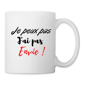 je peux pas j'ai pas envie ! - Mug blanc - blanc - Droite