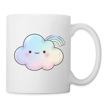 Kawaii Wolke Geschenk für Mädchen Kinder - Tasse - Weiß - Rechts