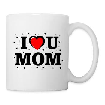 Chemise I Love You Mom – Cadeau en cœur - Mug blanc - blanc - Droite