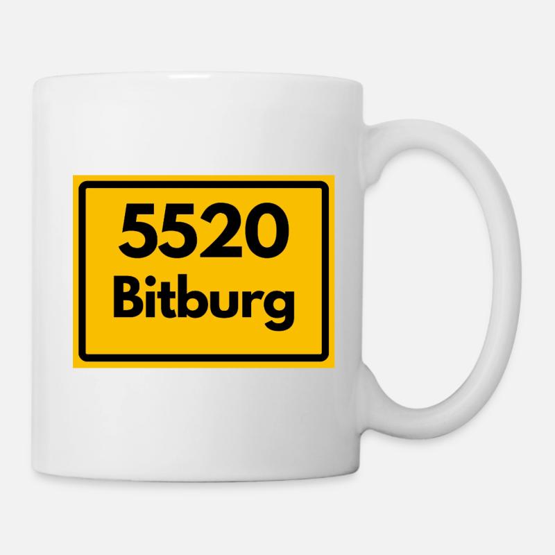 ANCIEN CODE POSTAL RETRO 5520 BITBURG - Mug blanc - blanc