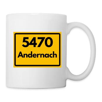 ALTE POSTLEITZAHL PLZ RETRO 5470 ANDERNACH - Tasse - Weiß - Rechts